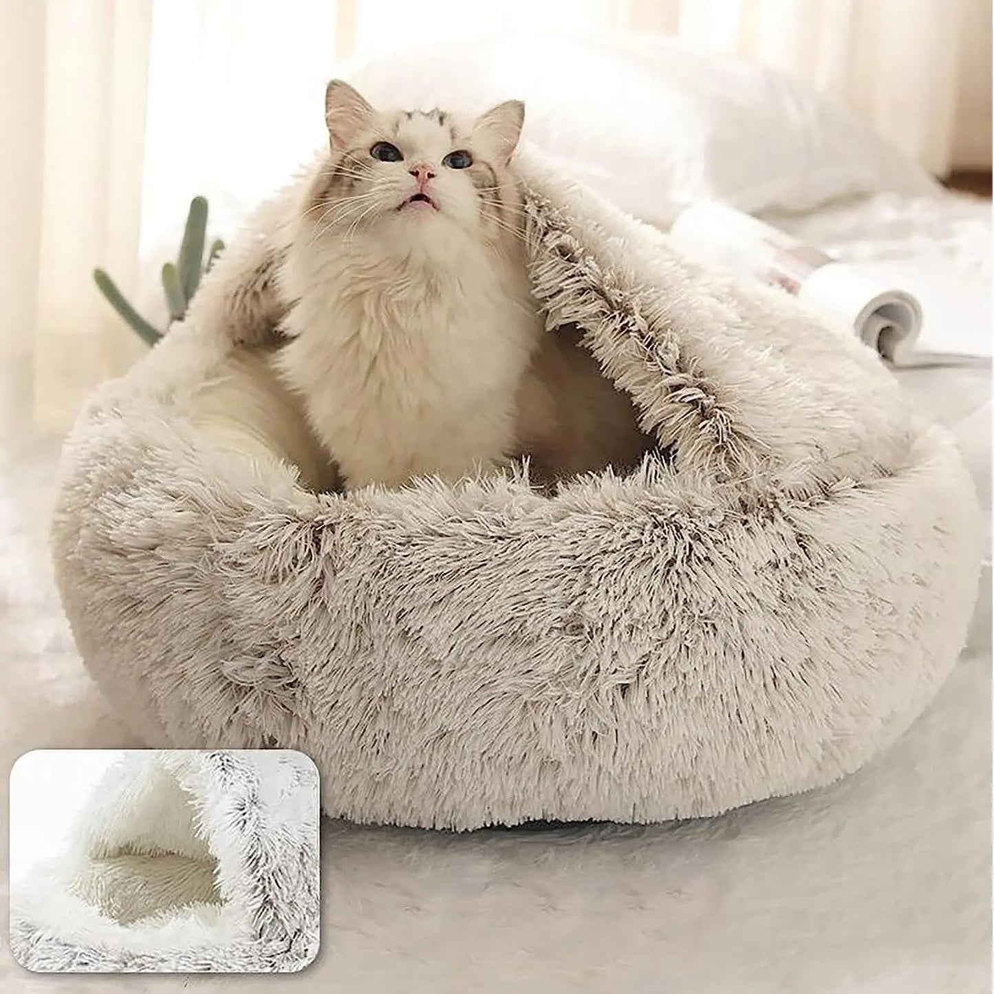 lit pour chat / Panier en Peluche™ - Griffe de Moustache